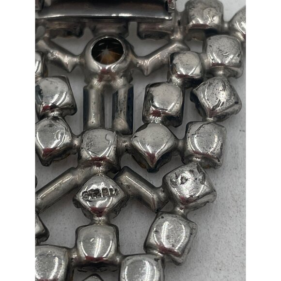 Vintage Sterling Silver Rhinestone Dress Clips Victorian - Picture 5 of 6